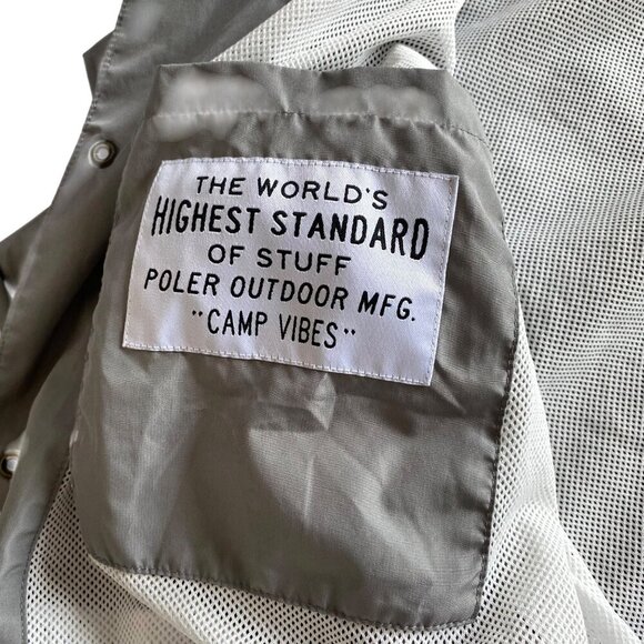 Poler Windbreaker Jacket Coat Mens L Camp Vibes Outdoor Outfitter Rain Gorpcore - Picture 7 of 14